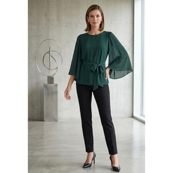 Worthington Tops - Worthington Green V-Neck Top Blouse Size M - Gently Used